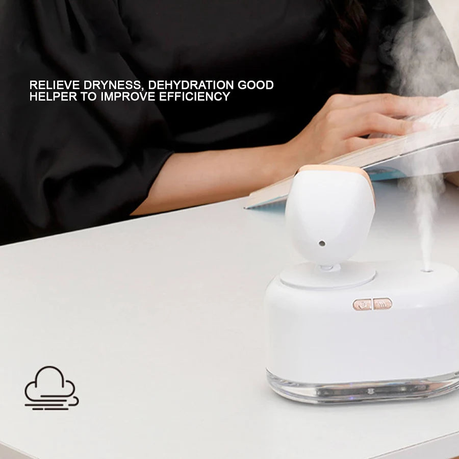Humidificador con luz de atardecer